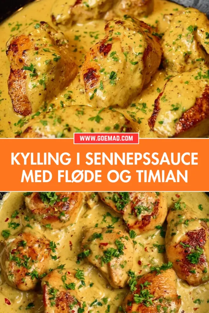 Kylling i sennepssauce med fløde og timian: en klassisk hverdagsret du vil elske