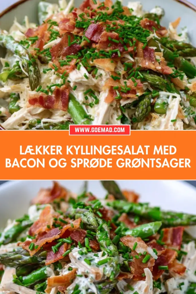 Kyllingesalat med bacon: nem og mættende opskrift med sprøde grøntsager