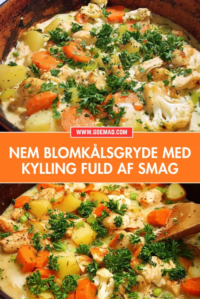 Nem blomkålsgryde med kylling: en fyldig hverdagsret med masser af smag