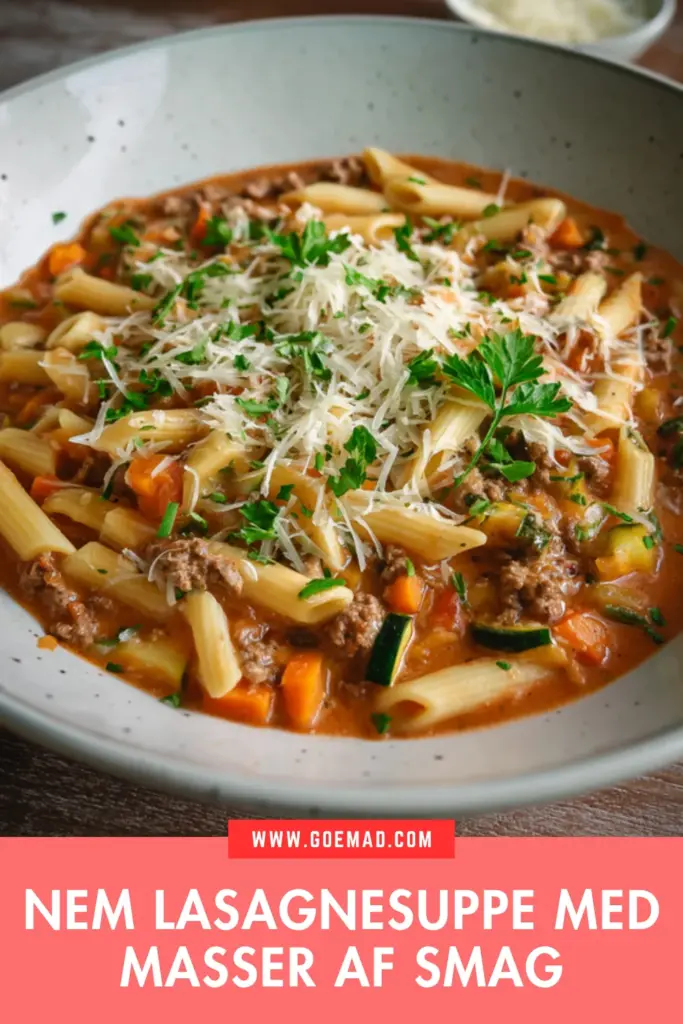 Nem lasagnesuppe med masser af smag: den bedste opskrift til hverdagen