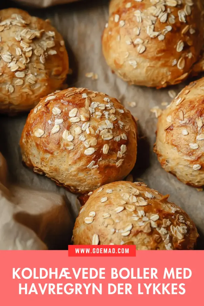 Koldhævede boller med havregryn der faktisk lykkes hver gang