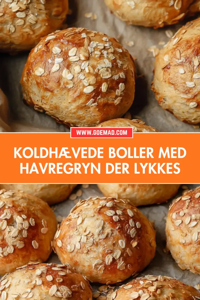 Koldhævede boller med havregryn der faktisk lykkes hver gang