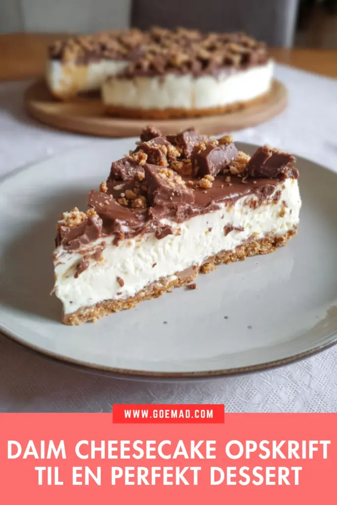 Daim cheesecake: den bedste opskrift til en uimodståelig dessert