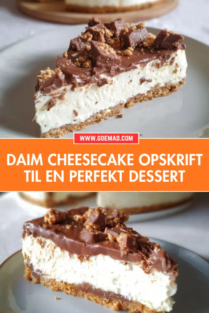 Daim cheesecake: den bedste opskrift til en uimodståelig dessert