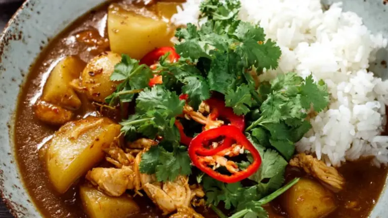 Massaman curry hjemmelavet: nem opskrift med kylling og kartofler