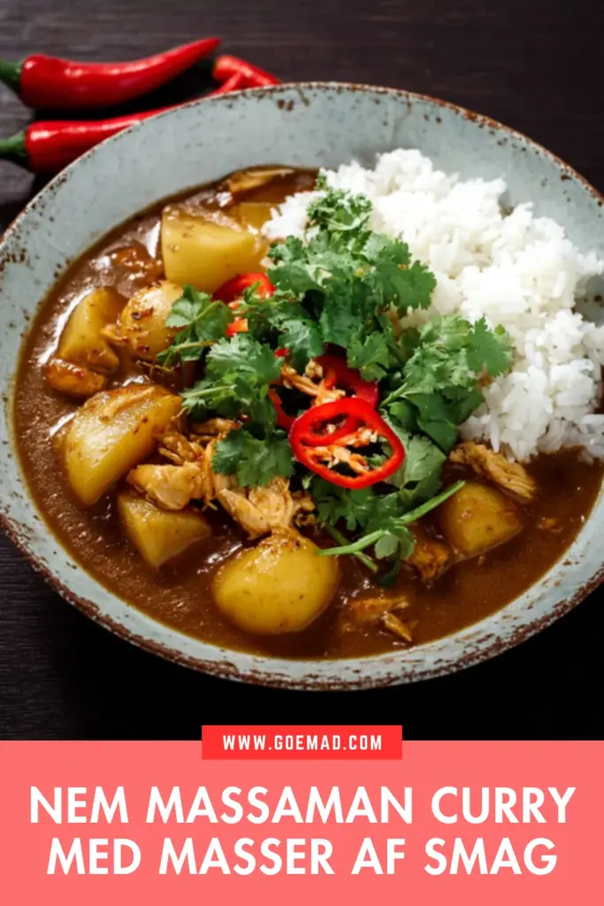 Massaman curry hjemmelavet: nem opskrift med kylling og kartofler