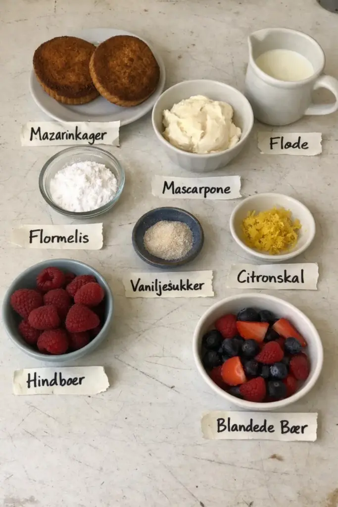 Klassisk mazarinkage med hindbærcreme til enhver lejlighed