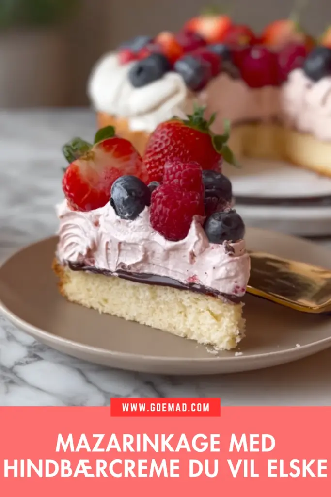 Klassisk mazarinkage med hindbærcreme til enhver lejlighed