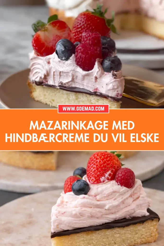 Klassisk mazarinkage med hindbærcreme til enhver lejlighed
