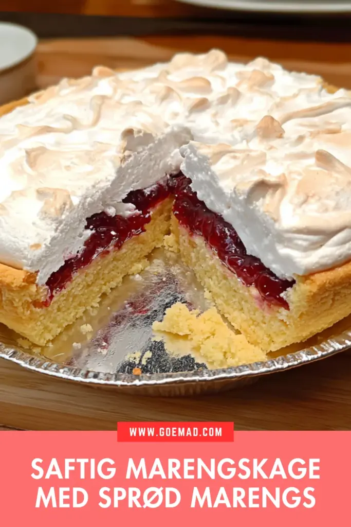 Nem marengskage med hindbær og sprød marengs til enhver lejlighed