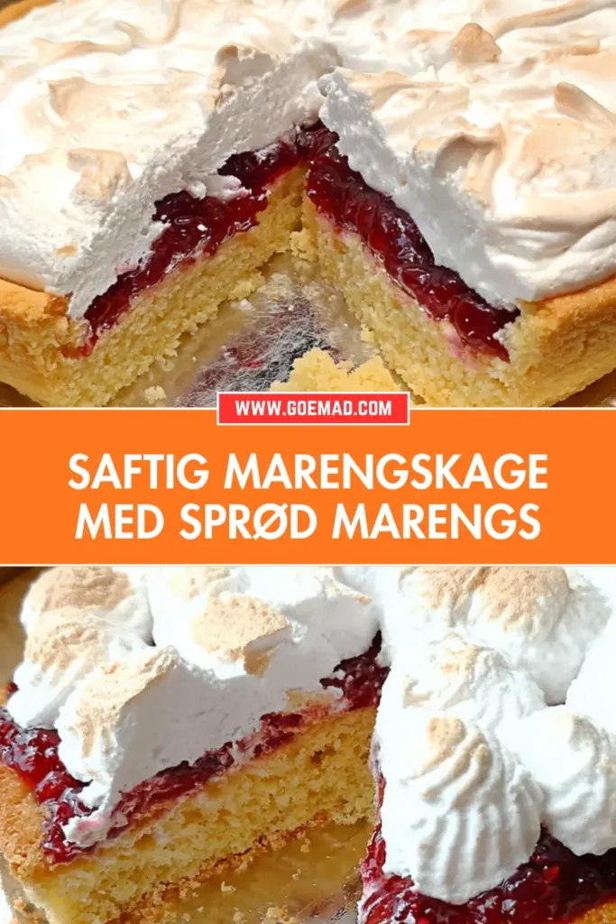 Nem marengskage med hindbær og sprød marengs til enhver lejlighed