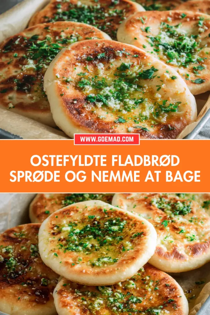 Ostefyldte fladbrød: sprøde og nemme at bage på panden