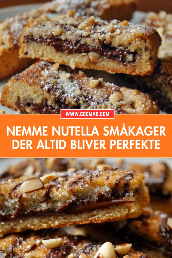 Nemme nutella småkager der altid bliver perfekte