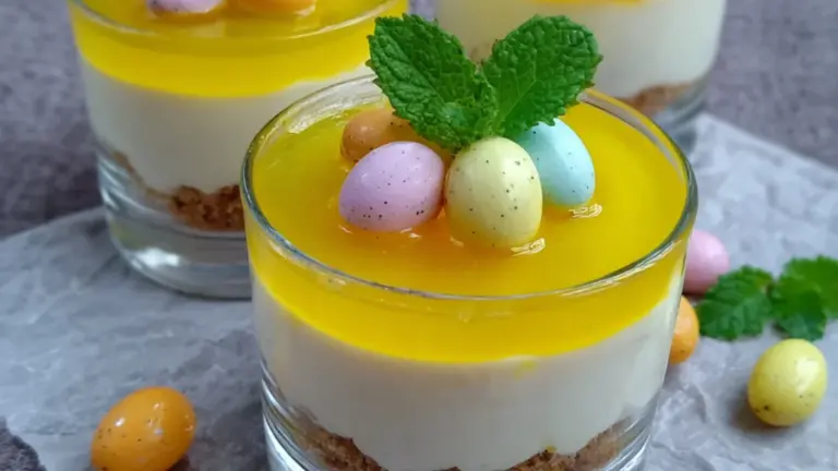 Påske cheesecake i glas: en nem og cremet dessert til påskefrokosten