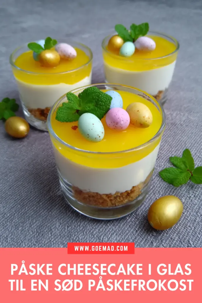 Påske cheesecake i glas: en nem og cremet dessert til påskefrokosten