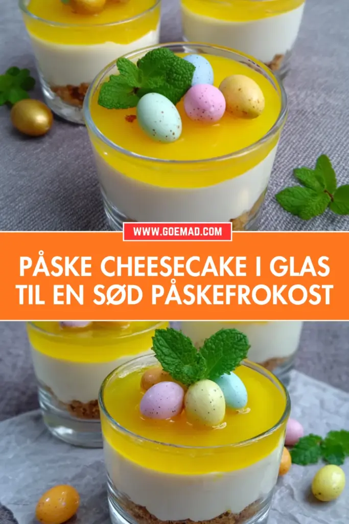 Påske cheesecake i glas: en nem og cremet dessert til påskefrokosten