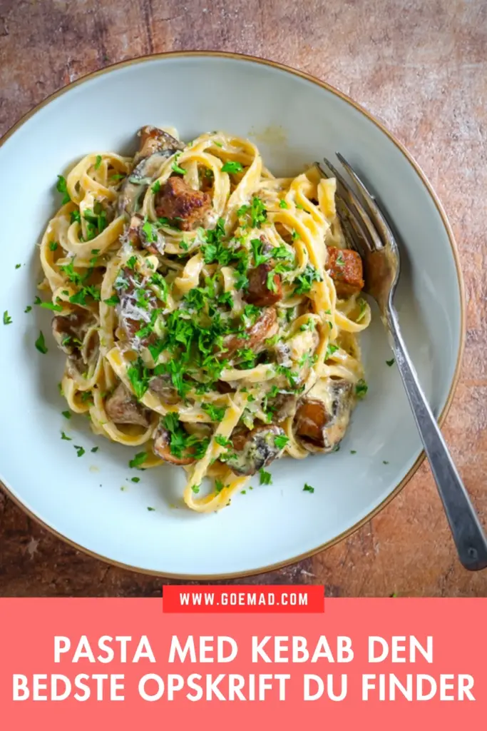 Nem pasta med kebab: den bedste opskrift med cremet flødeostsauce
