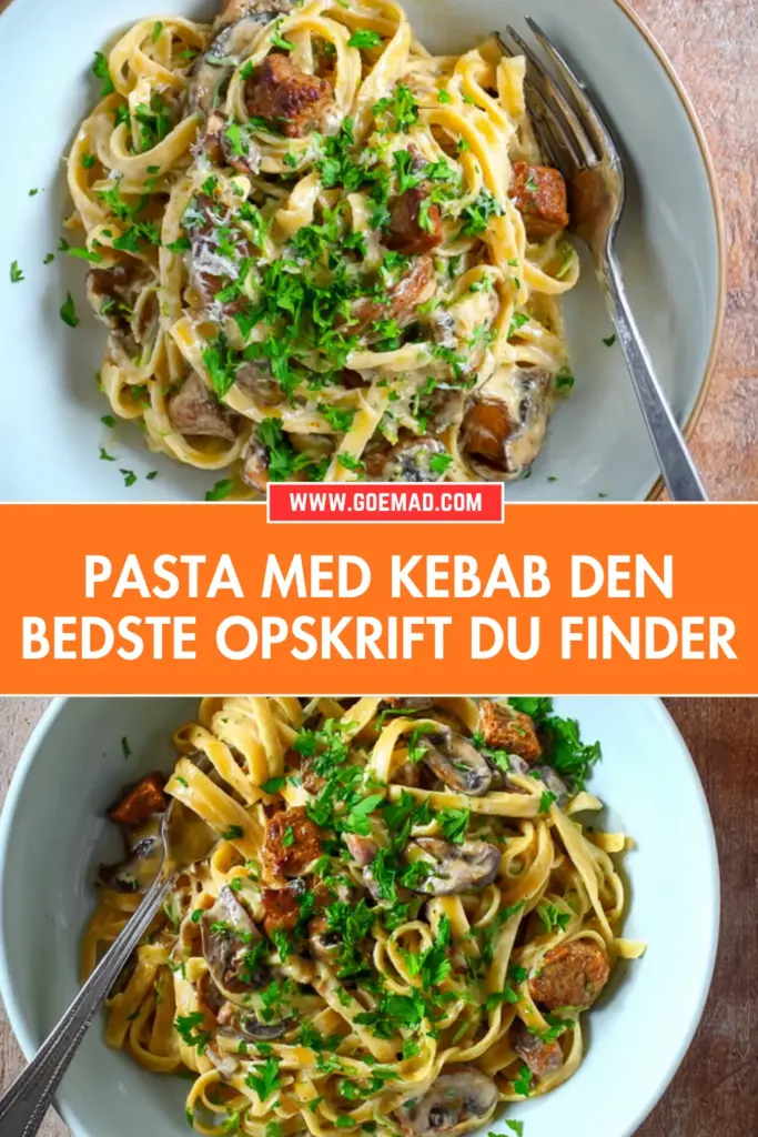 Nem pasta med kebab: den bedste opskrift med cremet flødeostsauce