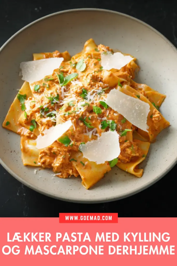 Lækker pasta med kylling og mascarpone: nem hverdagsopskrift med masser af smag