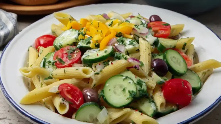 Nem pastasalat med tzatziki: den bedste opskrift til sommeren