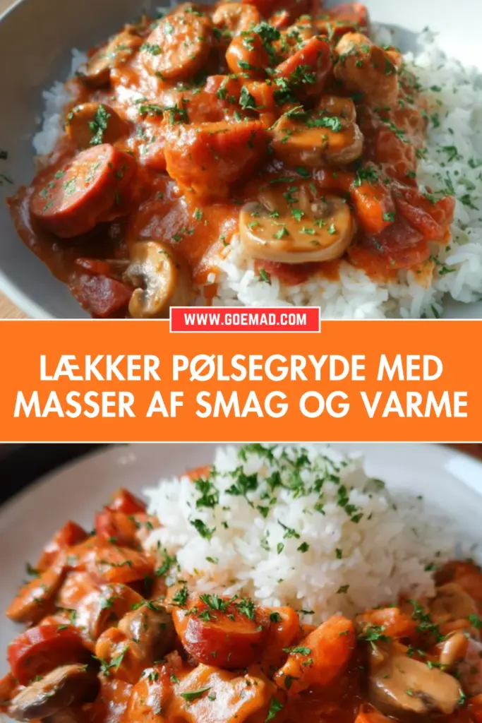 Nem pølsegryde med bacon, svampe og flødesauce: klassisk comfort food
