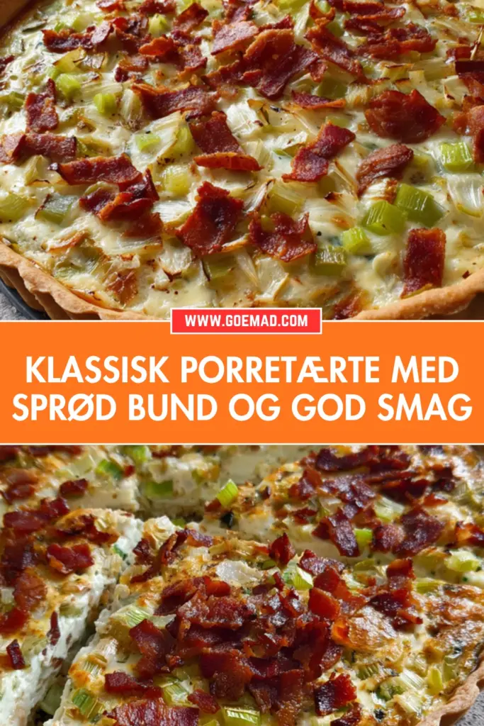 Klassisk porretærte med sprød bund og cremet fyld