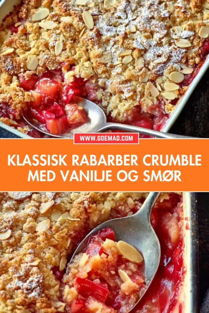 Rabarber crumble: nem og sprød klassiker med vanilje og smør
