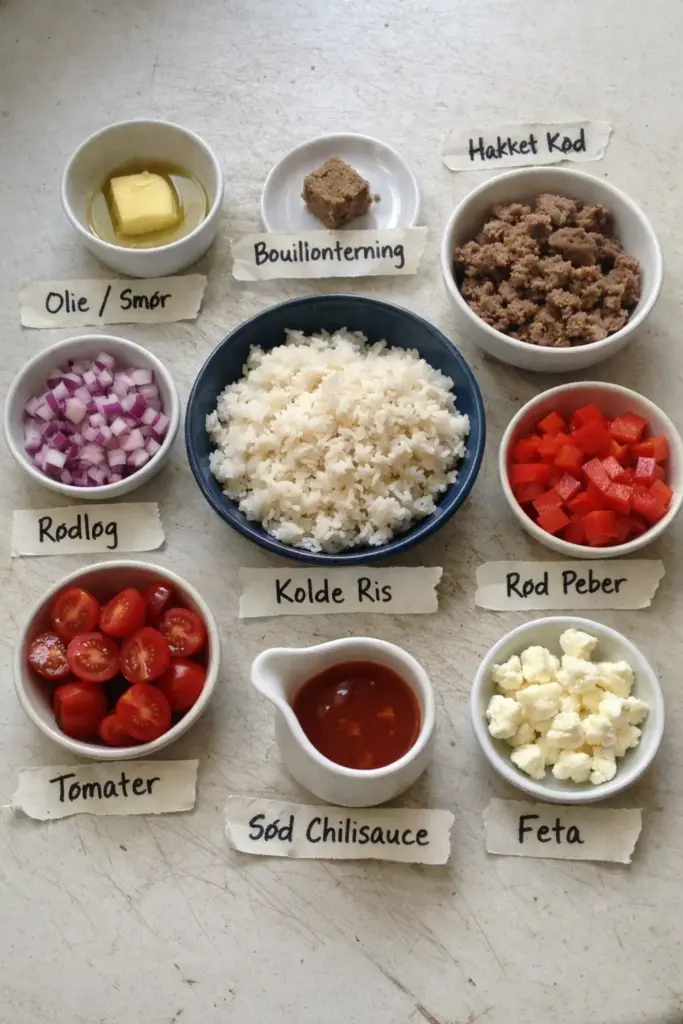 Nem risret i airfryer med sprøde grøntsager og sød chilisauce