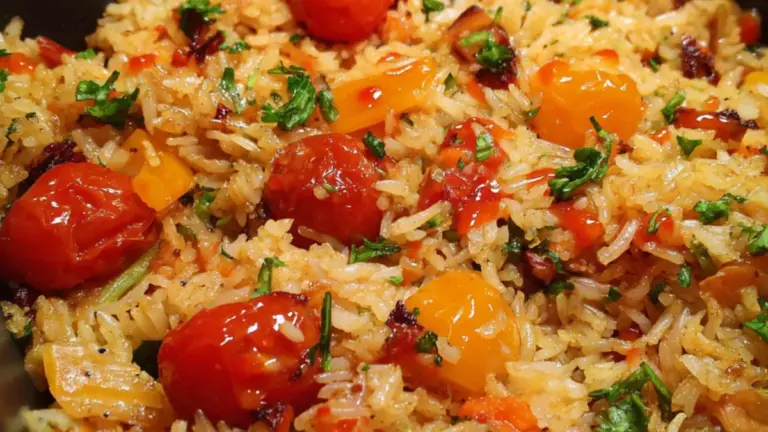 Nem risret i airfryer med sprøde grøntsager og sød chilisauce