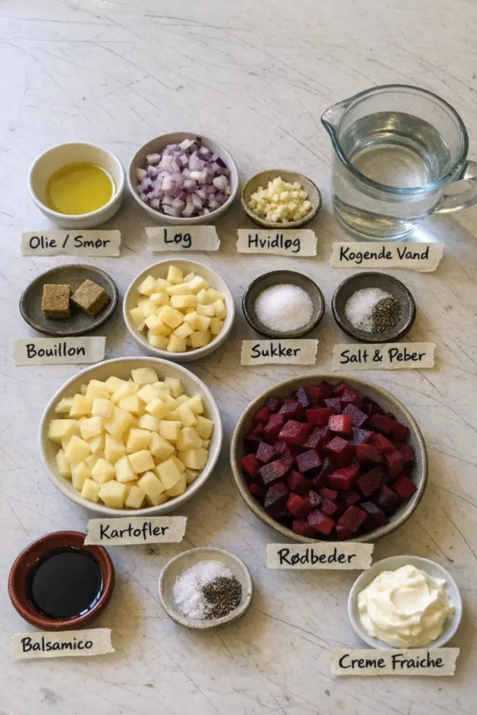 Nem rødbedesuppe der varmer på kolde efterårsdage