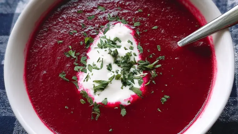 Nem rødbedesuppe der varmer på kolde efterårsdage