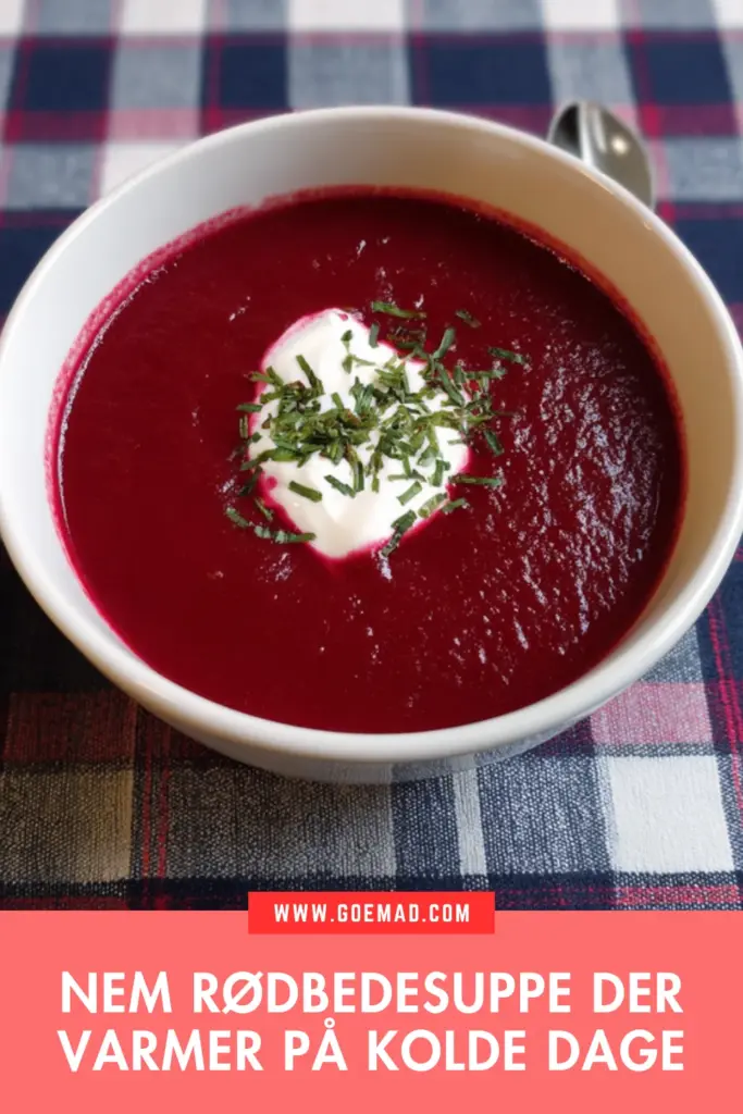 Nem rødbedesuppe der varmer på kolde efterårsdage