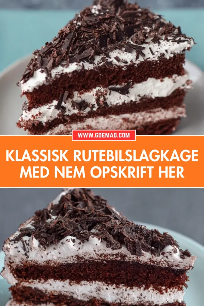 Klassisk rutebilslagkage: nem opskrift med chokolade og flødeskum