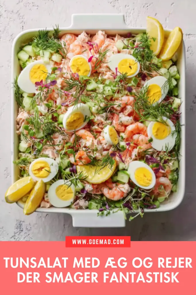 Tunsalat med æg og rejer: den bedste opskrift til et flot fad