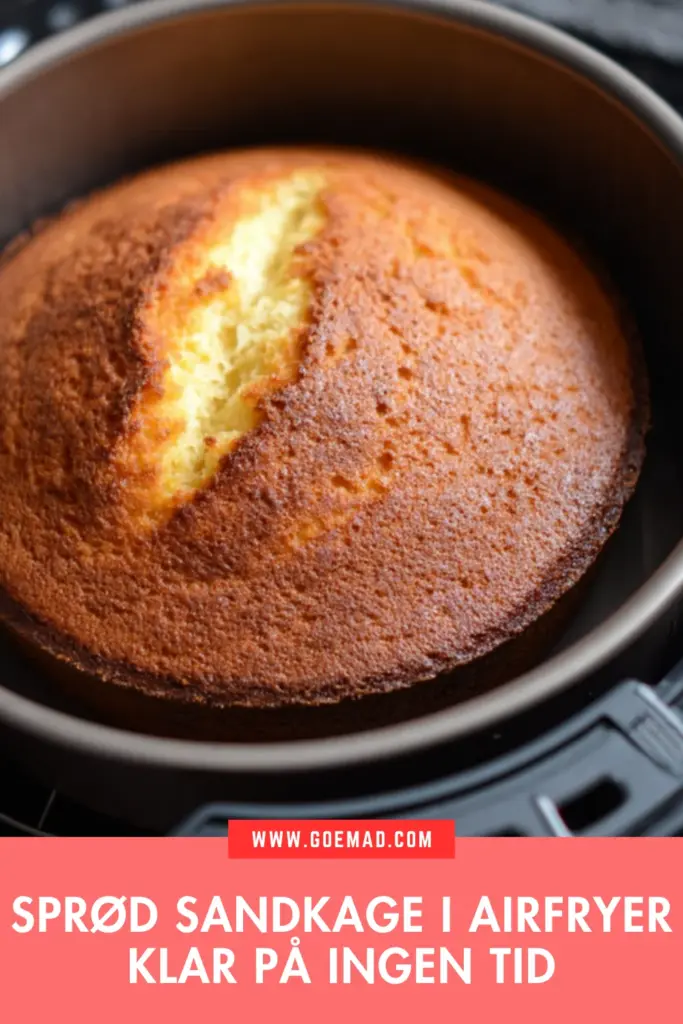 Sprød sandkage i airfryer: nem opskrift klar på under en time