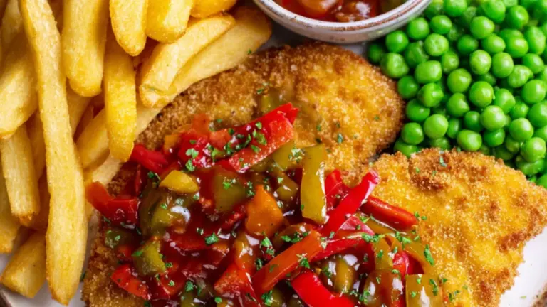 Klassisk sigøjnerschnitzel: sprød panering og fyldig hjemmelavet sauce