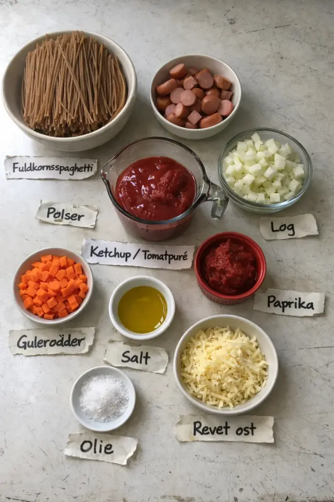 Spaghetti med pølser: en nem klassiker til hele familien