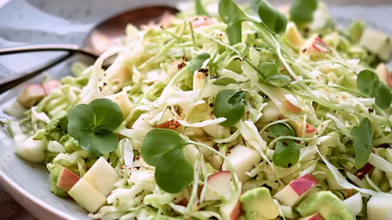 Spidskålssalat med æble, avocado og honningdressing: enkel og fuld af smag