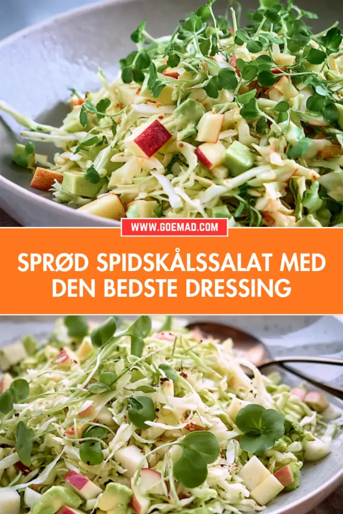 Spidskålssalat med æble, avocado og honningdressing: enkel og fuld af smag