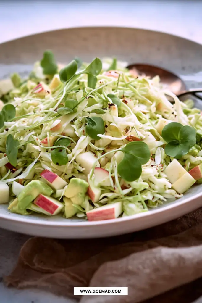 Spidskålssalat med æble, avocado og honningdressing: enkel og fuld af smag