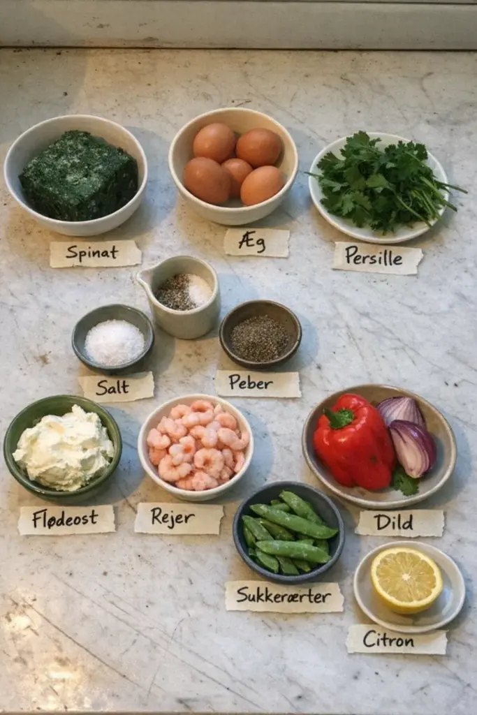 Nem spinatroulade med rejer til en flot og mættende frokost