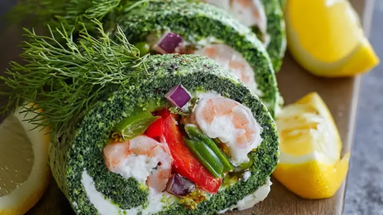 Nem spinatroulade med rejer til en flot og mættende frokost