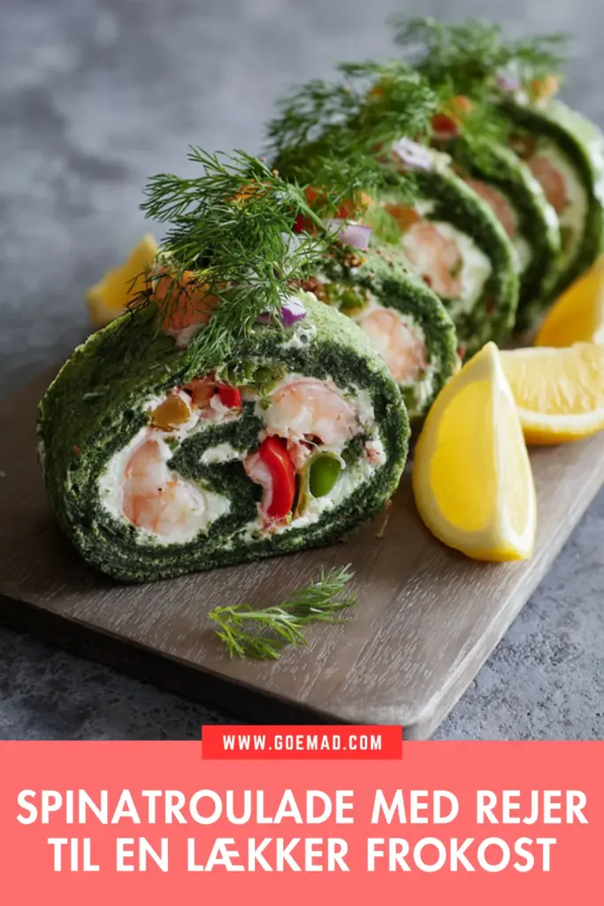 Nem spinatroulade med rejer til en flot og mættende frokost