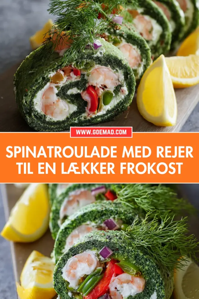 Nem spinatroulade med rejer til en flot og mættende frokost
