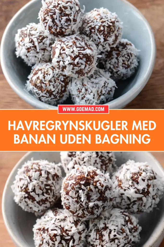 Havregrynskugler med banan uden bagning: hurtig og sund snack