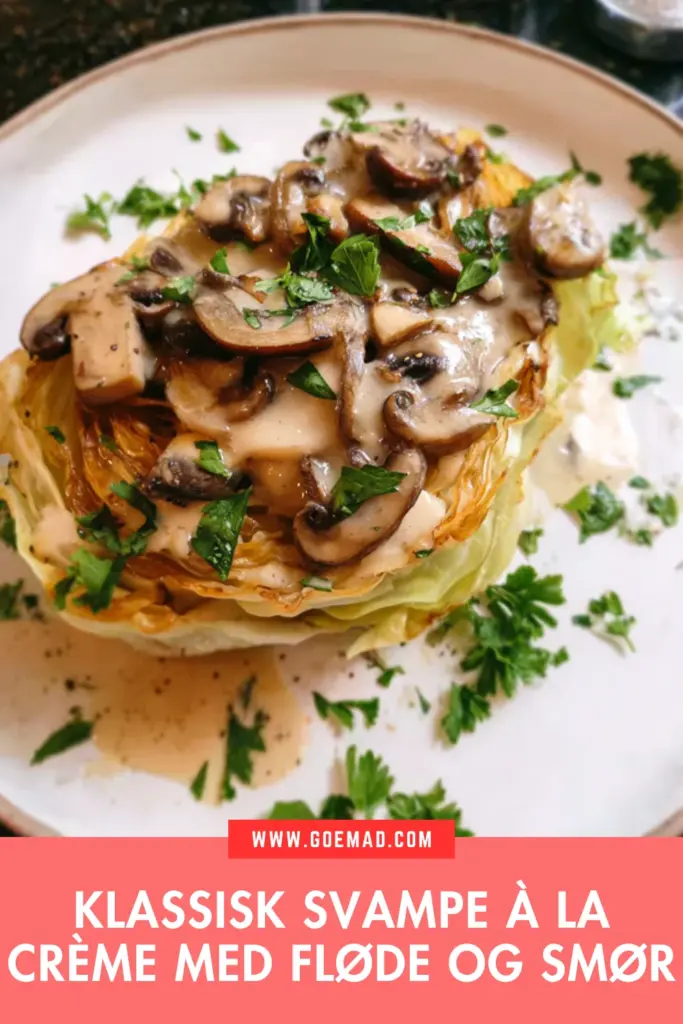 Svampe à la crème på sprød spidskål: nem og cremet hverdagsret