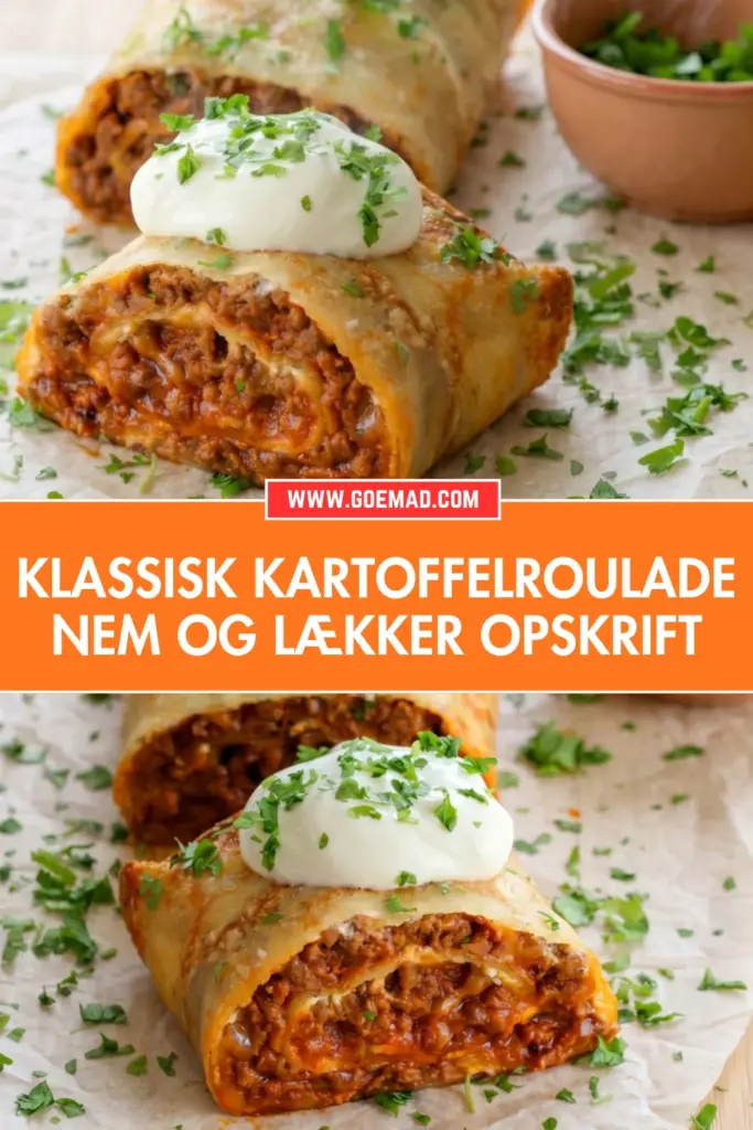 Kartoffelroulade: nem og klassisk opskrift med tacokød og flødeost