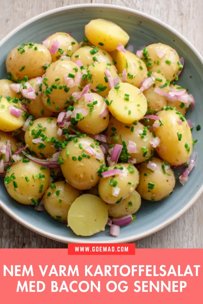 Varm kartoffelsalat med smør og bearnaiseessens: en nem hverdagsklassiker