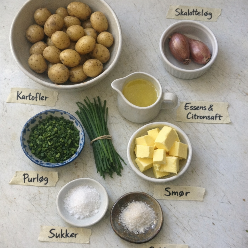 Varm kartoffelsalat med smør og bearnaiseessens: en nem hverdagsklassiker