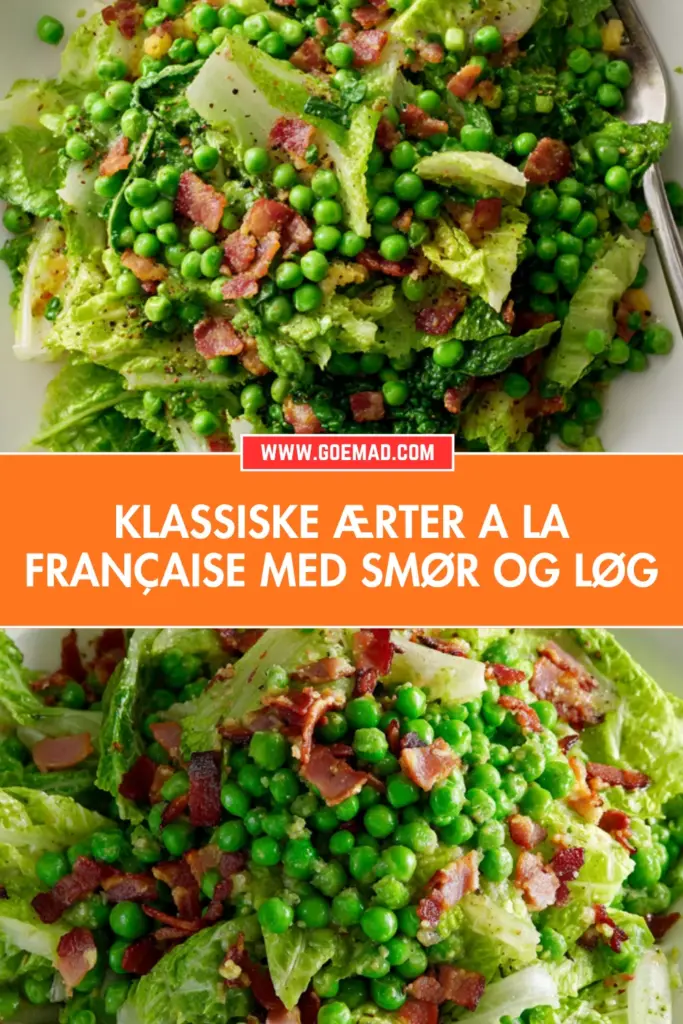 Ærter a la française: nem og smagfuld klassiker med bacon og karamelliserede løg